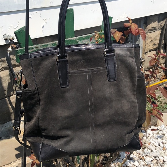 Coach Suede and Leather tote bag - Picture 4 of 13
